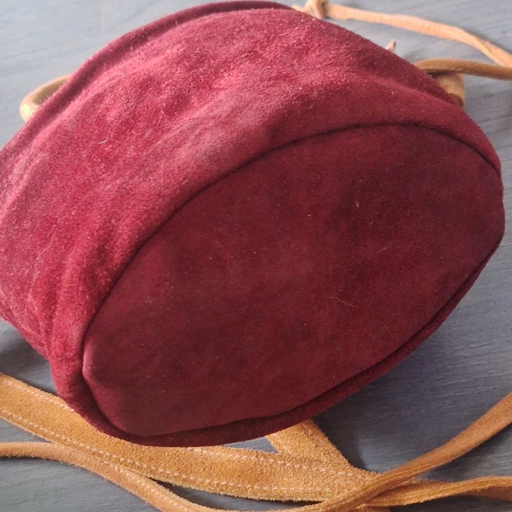 Free People Scout Slouchy Crossbody Bag EUC Brandy Wine - Picture 4 of 7